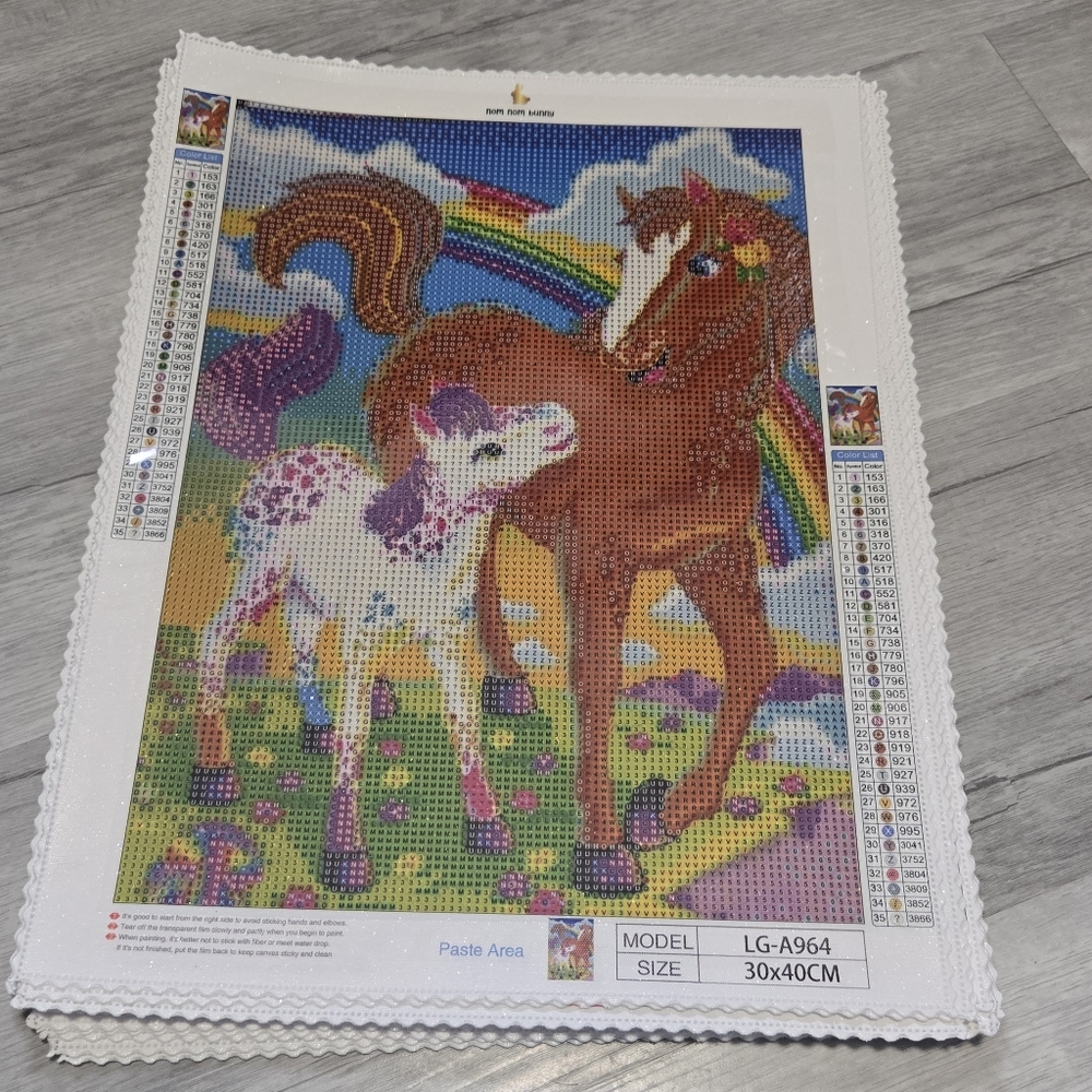 Horses DIY 5D Full Round Drill Diamond Painting